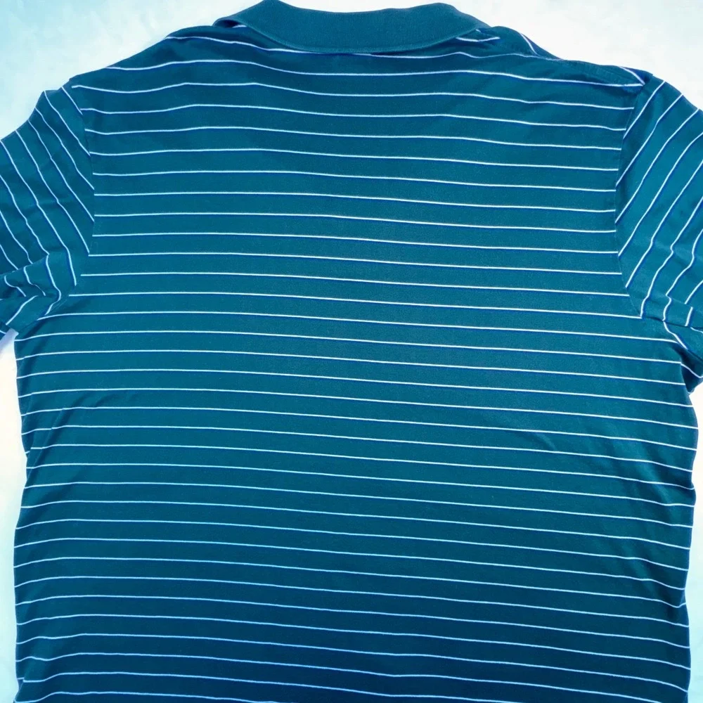 Polo Ralph Lauren Polo Shirt Mens XXL Green Striped Golf Fit Cotton Short Slv